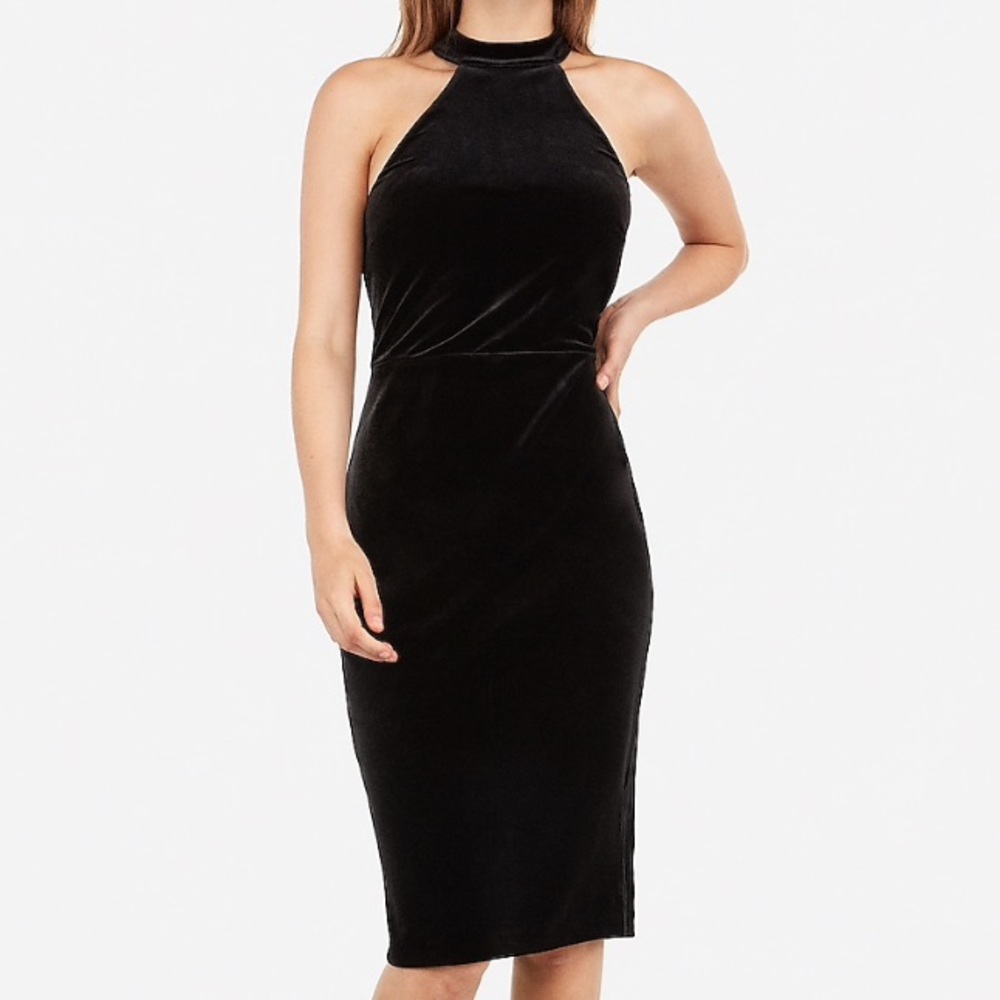 Velvet Midi Bodycon Dress SALE